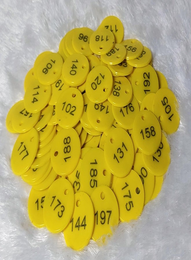 MOREL Embossed Yellow Plastic Round Shape Token Coin with Hole USE for Shop, Board Games, Stores, Casino, School. 1 to 200 Numerical Coins. - Image 4
